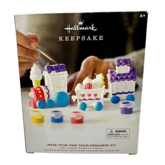 Hallmark Keepsake Make Your Own Train Ornament Kit 2018 Paint Decoration Paintin - Picture 1 of 9